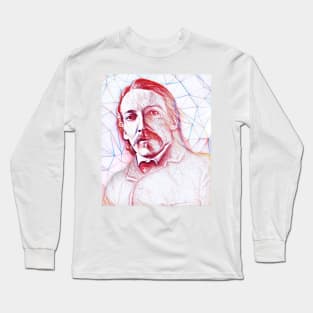 Robert Louis Stevenson Portrait | Robert Louis Stevenson Artwork Line Art Long Sleeve T-Shirt